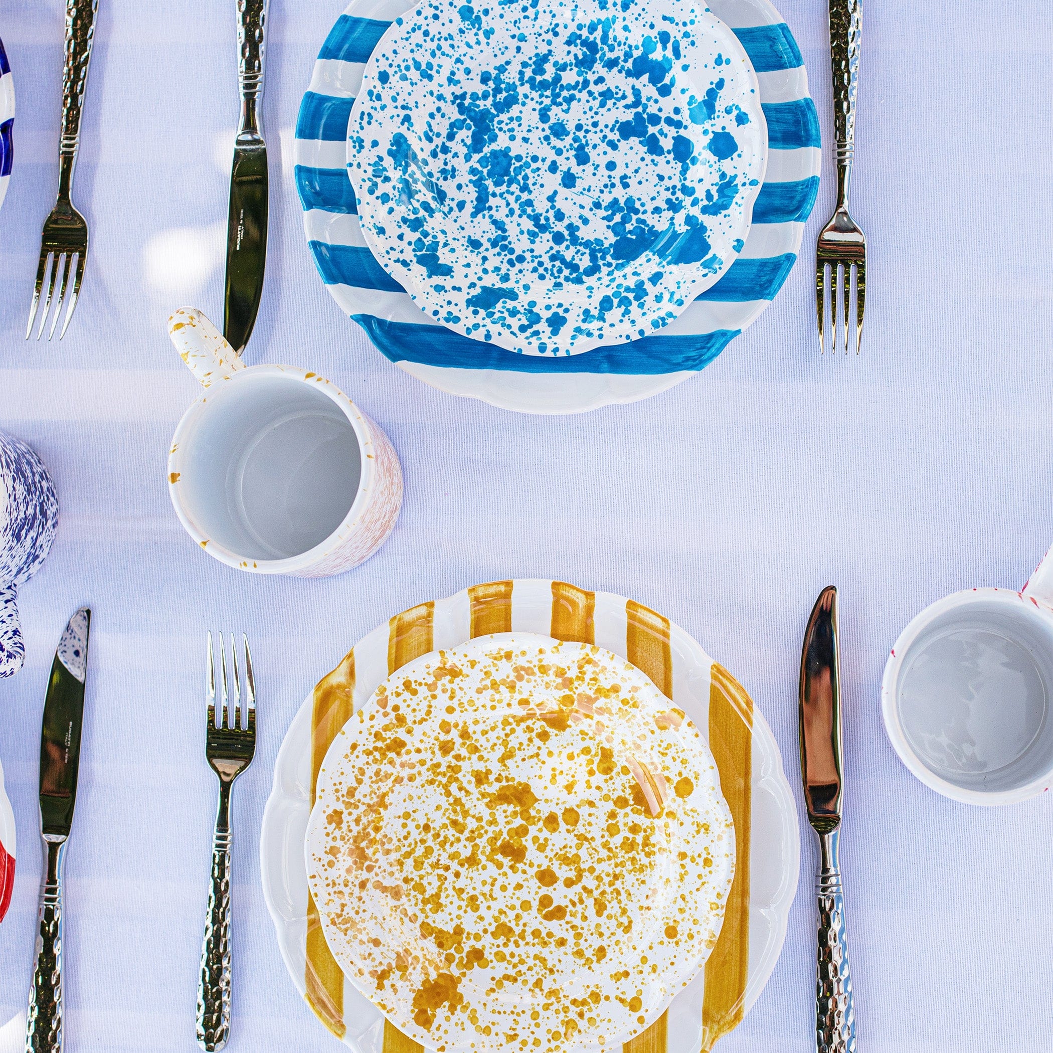 Amalfitana Aqua Splatter Salad Plate